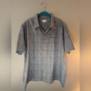 Haggar XL Button Down Shirt Short Sleeve